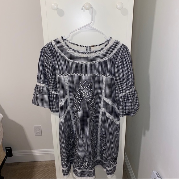 Free People Checkered Plaid Dress Medium - Picture 2 of 4